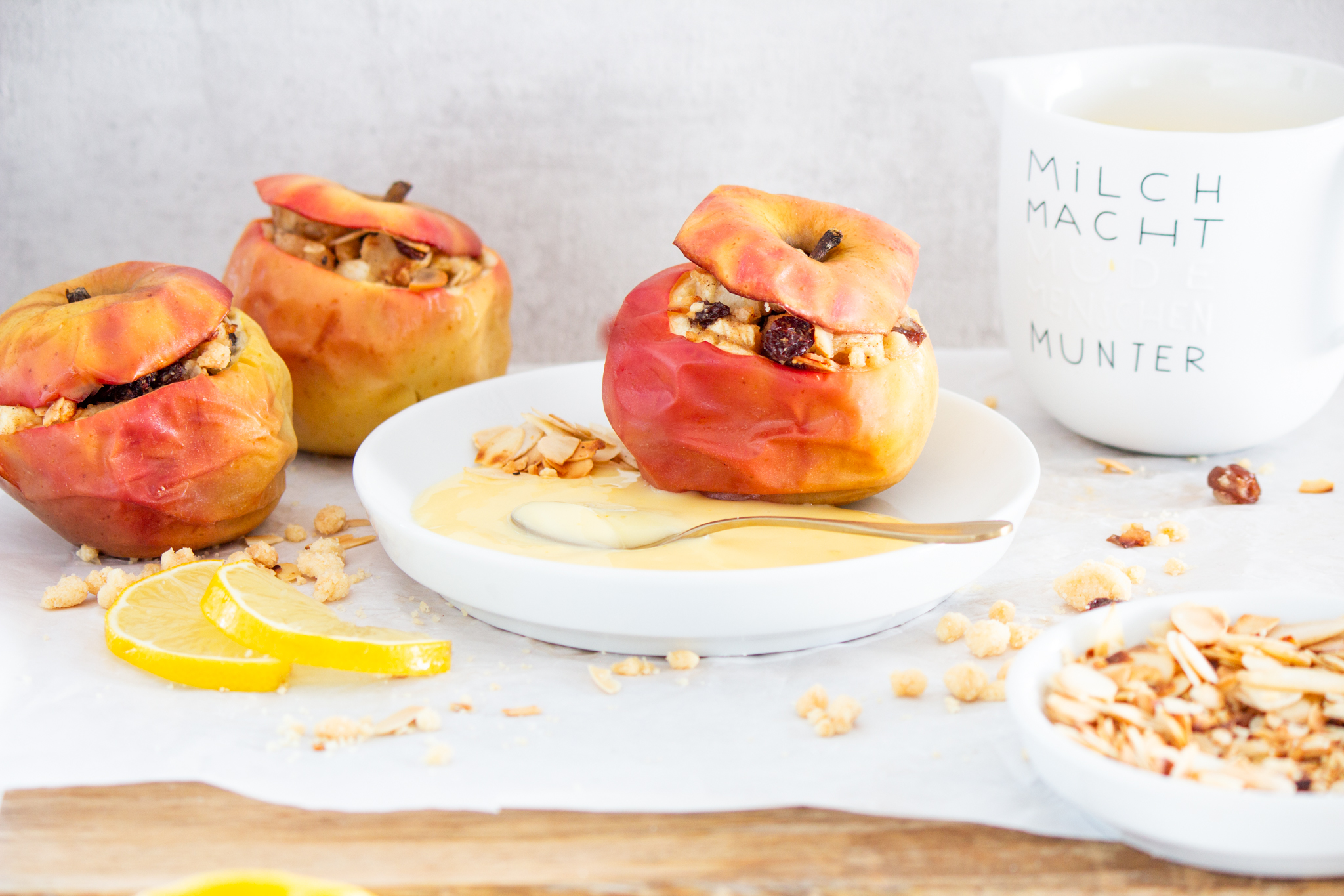 Bratapfel gefüllt mit Bratapfel Crumble