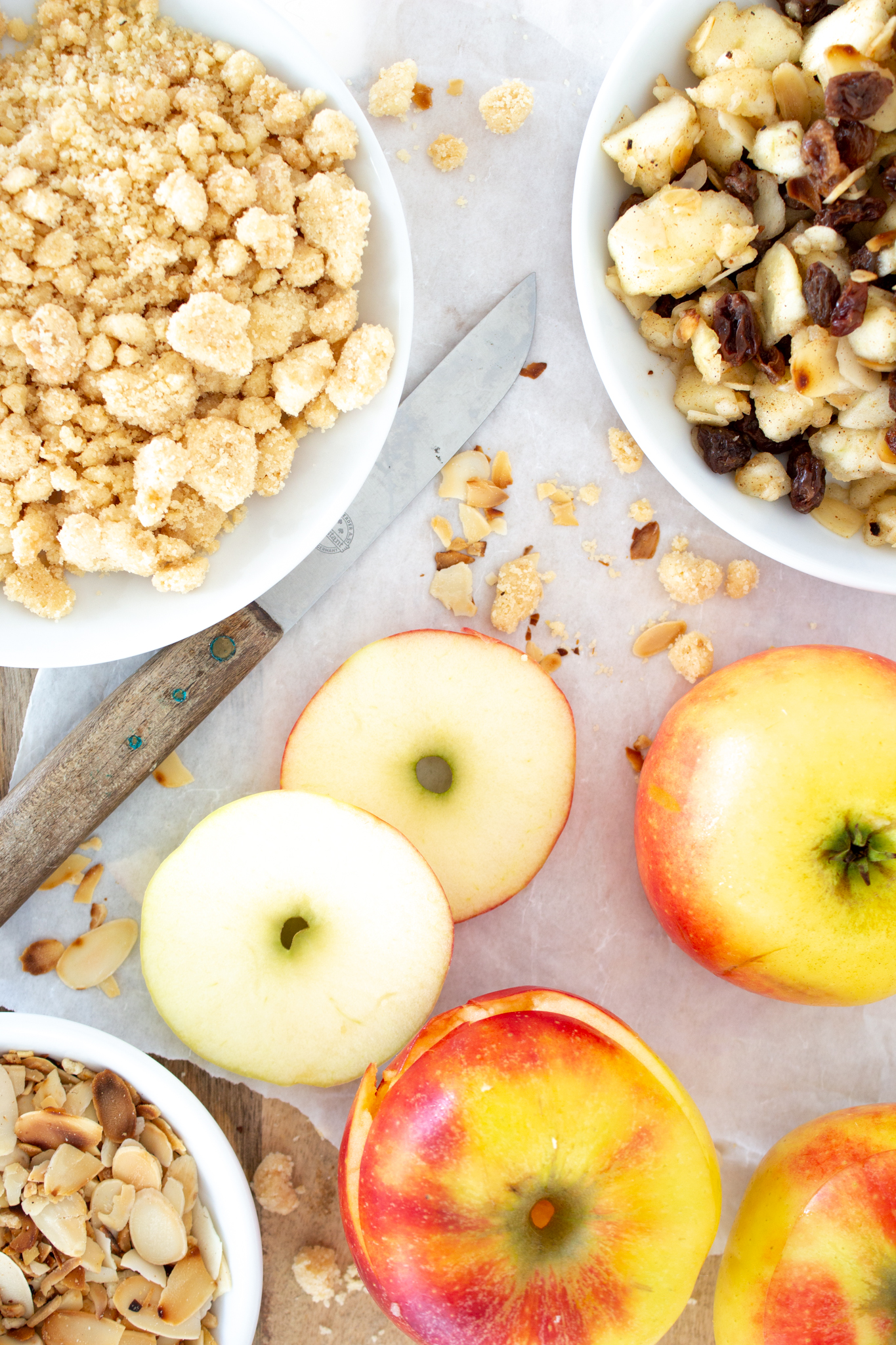 Bratapfelcrumble Zutaten