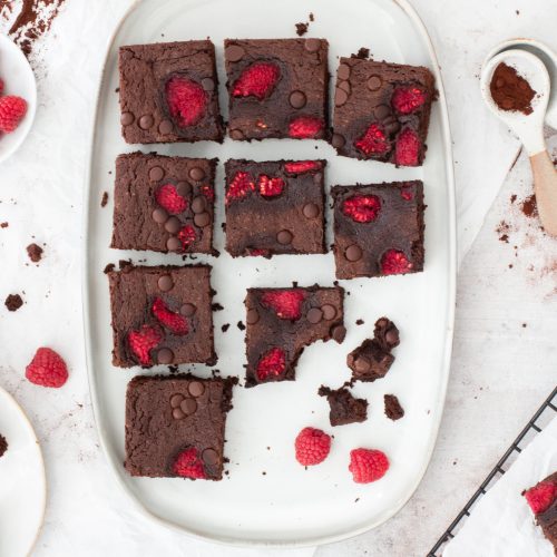 Brownies mit Himbeeren